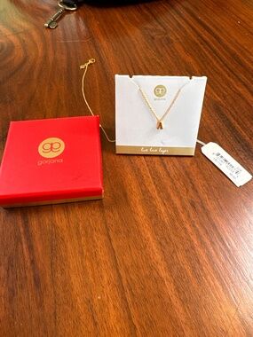 Gorjana Gold Necklace A Initial— New in Box! NWT
